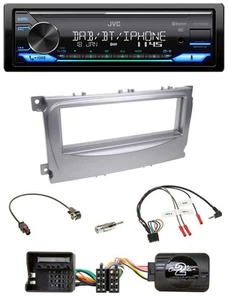 JVC Bluetooth DAB USB Lenkrad Autoradio für Ford Galaxy C-Max ab 2007 Focus silb - Bild 1 von 11