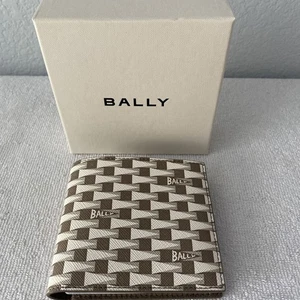Bally PNT BIFOLD 8CC Men's Desert TPU Material Pennant Wallet MSRP $695 - Picture 1 of 11