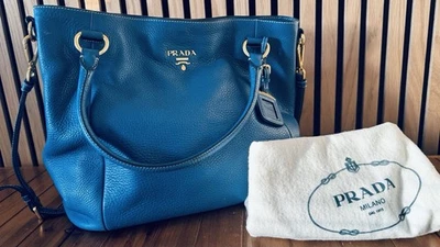 PRADA  Blue City Calf Buckle Tote Cobalto ((WITH Dustbag)) - Image 1 of 4