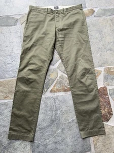 Pantalones J.Crew elásticos 484 rotos para hombre 34x32 calce ajustado pierna recta verde - Imagen 1 de 9