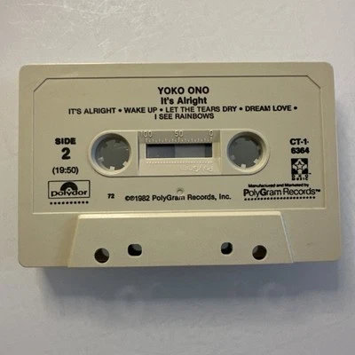 Yoko Ono It's Alright (Cassette) Tape Only Foto 1 de 2