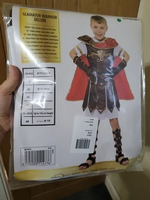 Disfraz de Halloween de lujo guerrero gladiador para niños 8-10 #X2 Foto 1 de 4