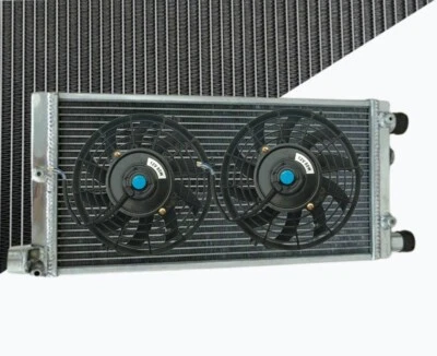 Aluminum radiator+FAN FOR 1994-1998 95 94 Fiat CINQUECENTO 170 1.1 SPORTING/900 - image 1 of 4