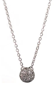 Crystals From Swarovski Lucky Dome Pendant Necklace Rhodium Authentic 7313z - Picture 1 of 10