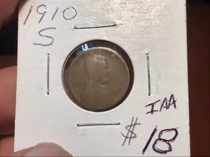 1910-S Lincoln Wheat Cents US Lincoln penny, 1 Coin, Wholesale on VG is $12 - Picture 1 of 2
