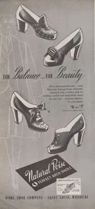 1946 Natural Poise Shoes Ad The Perfect Arch And Balance For Beauty - Bild 1 von 1