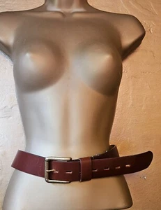 Cinturón Saddler Vintage Cuero Marrón, Hecho en Inglaterra, 29-35", Hebilla Latón, Unisex - Imagen 1 de 6