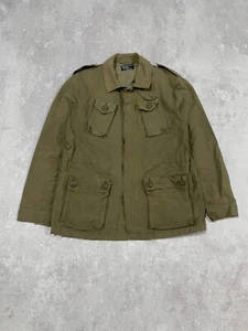 Polo Ralph Lauren Military Khaki MultiPocket Vintage Work Jacket Men's L - Picture 1 of 24