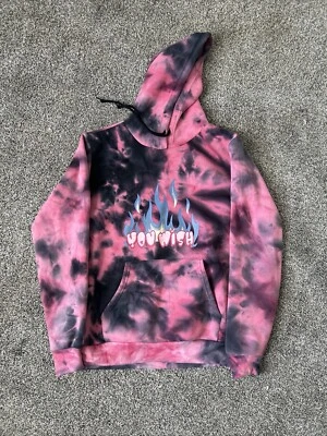 Rue 21 ROSA Y NEGRO Tie Dye Sudadera con Capucha Pequeña Para Mujer’s Foto 1 de 3