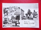 🔵 CARTOLINA FOTO CASOLI DI ATRI VEDUTINE LARGO S.ROCCO CHIESA GIARDINI TERAMO😜