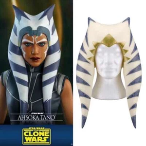 Star Wars:The Clone Wars Cosplay Ahsoka Tano Mask Headgear Adult Halloween Prop - Picture 1 of 6