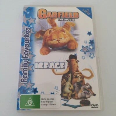 Ice Age & Garfield The Movie Family Fav DVD Bundle 2x Discs R4 Free Postage - image 1 of 4