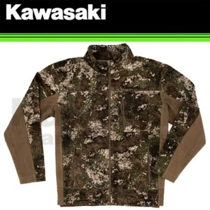 NEW MEDIUM KAWASAKI TRUE TIMBER� POLAR FLEECE JACKET STRATA K004-1090-BRMD - Picture 1 of 4