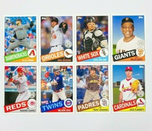 2020 Topps 1985 Topps Insert Lot 8 Cards Base & Rookies Mays, Grisham, Collins