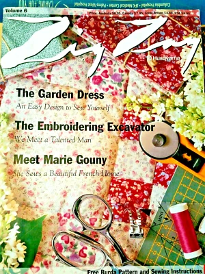 Revista Husqvarna Viking ZIG ZAG Vol 6 80 páginas con patrón de vestido de verano Burda Foto 1 de 4