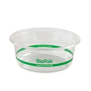 600ml Clear Bioplastic Wide Salad Bowl - 143mm 600 pcs - Picture 1 of 1