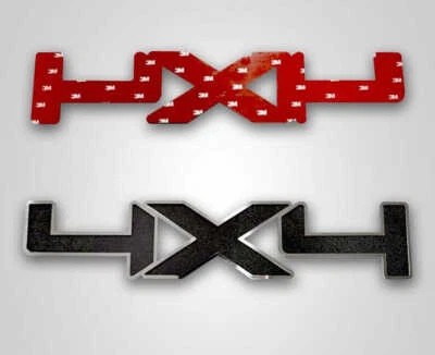 Emblema Acabado Cepillado "4x4" 2 piezas [Negro] Foto 1 de 4