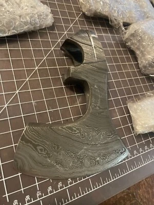 Hacha vikinga Damasco hecha a mano personalizada hacha barbuda cabeza de hacha solo hoja de 5" Foto 1 de 4