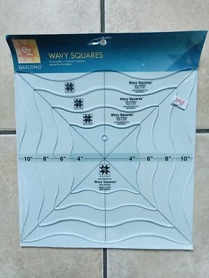 EZ Quilting Wavy Squares Acrylic Template Made In USA - Image 1 of 4