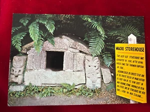 Rotorua New Zealand Old Maori Storehouse Buried Village Unposted Post Card - Picture 1 of 2