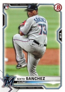 2021 Bowman Base Sixto Sanchez #13 RC Miami Marlins