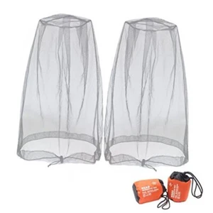 Mosquito Head Net Mesh, Face Neck Fly Netting Hood from Bugs Gnats Grey - Picture 1 of 7