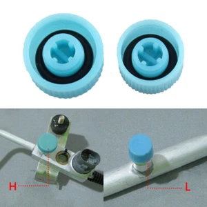 2pcs High and Low Pressure Car A/C Valve Cap Side Port Cap Conditioning Service - Picture 1 of 13
