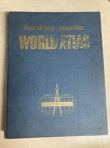 Vintage Rand McNally Cosmopolitan WORLD ATLAS Color Maps 1960 - Picture 1 of 17