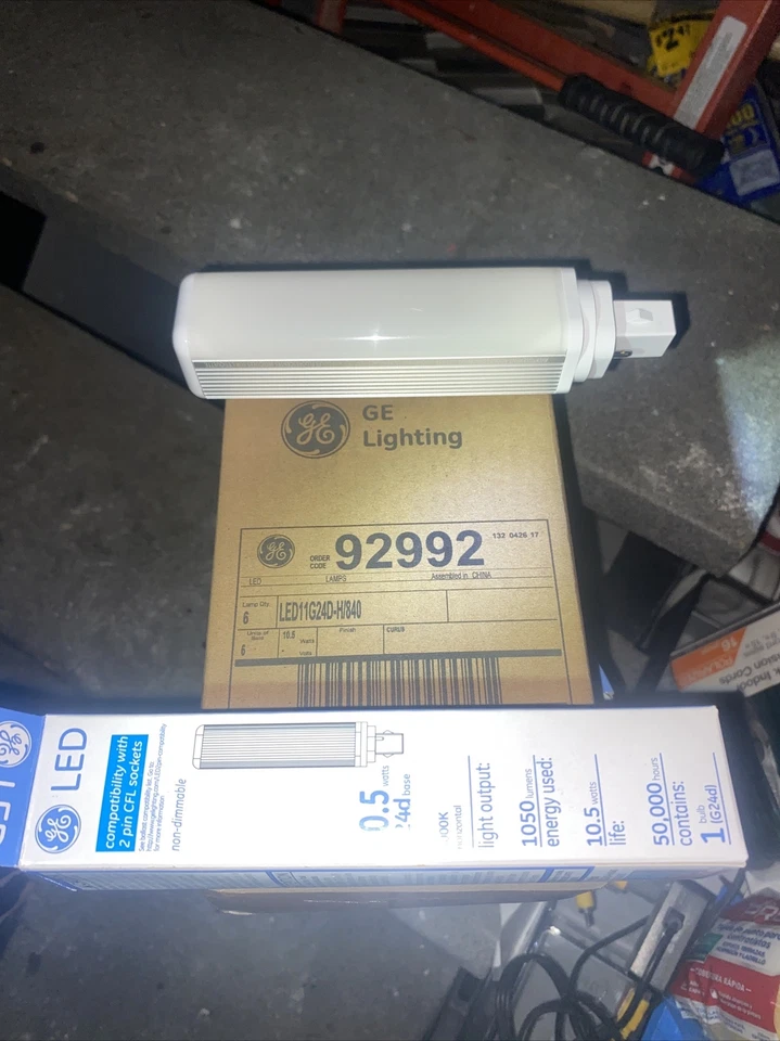 Pack of 2 Genuine GE LED Light Bulbs 92992 10.5W G24d Base 1050L 50,000 hrs. - Image 1 of 1