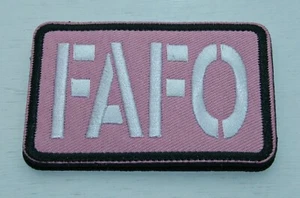 FAFO Patch Morale F**K Around & Find Out NEU 2x3 Haken & Schlaufe USA mit Rückseite - Bild 1 von 4