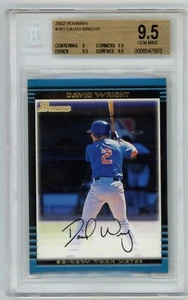David Wright 2002 Bowman Rookie #381 BGS 9.5 GEM MINT New York Mets Paper RC - Picture 1 of 2
