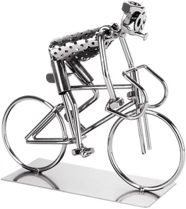 Fahrradfahrer Schraubenmännchen auf Rennrad Deko Fahrrad Geschenk für Radfahrer - Bild 1 von 8