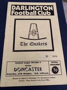 1973 Darlington V Doncaster Soccer/football Program - Picture 1 of 3