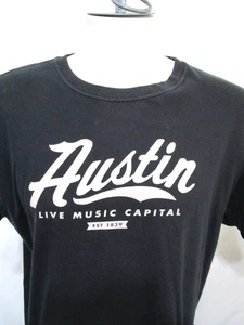 Austin Live Music Capitol Est. 1839 Black T Shirt Men Sz XL - Picture 1 of 6