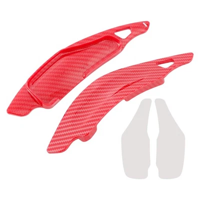 Carbon Look Steering Wheel Paddle Shifter Extension For Toyota Ractis Lexus Red - Image 1 of 4