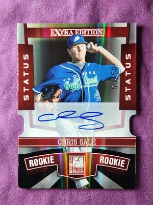 2010 Chris Sale Donruss Status Elite Extra #103 Rookie RC Auto #50/50 SP - Image 1 of 3