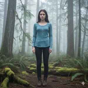 American Eagle Waffle Thermo Henley Top L Teal Y2K Bella Twilightcore Grunge - Bild 1 von 11