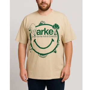 Market Beige Printed Short Sleeve T-Shirt Men's Size XXL - Picture 1 of 9