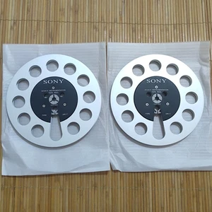 One Pair 7'' SONY Tape Reel Silver Aluminum for Reel to Reel Empty Take up Reel - Picture 1 of 15