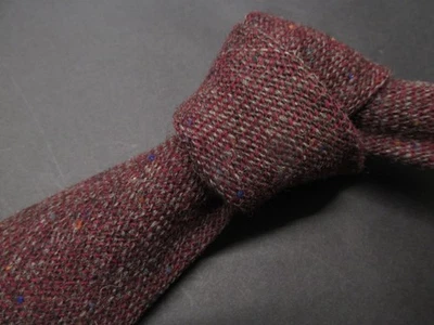 Liberty of London Donegal/Shetland Wool Tweed Mens Necktie rusty melange CC46 - Image 1 of 4