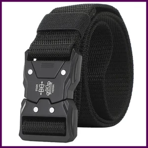Cinturón de entrenamiento de trabajo al aire libre de alta calidad para hombre Cinturón tejido de lona multi - Imagen 1 de 24