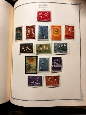 VINTAGE Russia 1956 Sport Full set 14 STAMPS WIITH SOME ERROR STAMPS - Image 1 of 2