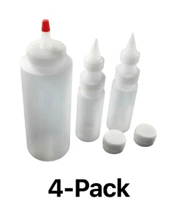 Fox Run Set of 3 Plastic Icing Bottles (4-Pack) - Picture 1 of 2