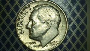 1966 Roosevelt Dime-Struck Through Wire/String? More! Error Coin LOOK[A108] - Picture 1 of 9