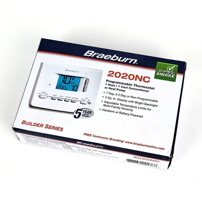 Braeburn - 2220NC - Programmable Thermostat - 7 or 5-2 Day 1H/1C - New NIB NIP - Image 1 of 3