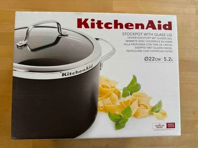 KitchenAid Kochtopf mit Glasdeckel 22cm / 5,2 Liter Neu - Bild 1 von 2