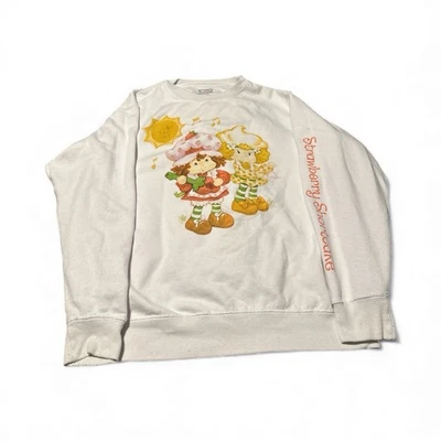Sudadera Strawberry Shortcake Y2K Blanca Mujer Talla Mediana Retro Informal Foto 1 de 4