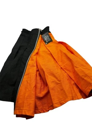 Minifalda Naruto Shippuden Talla L Negra Naranja Cremallera Frontal Spencers Plisada Nueva con Etiquetas Foto 1 de 3