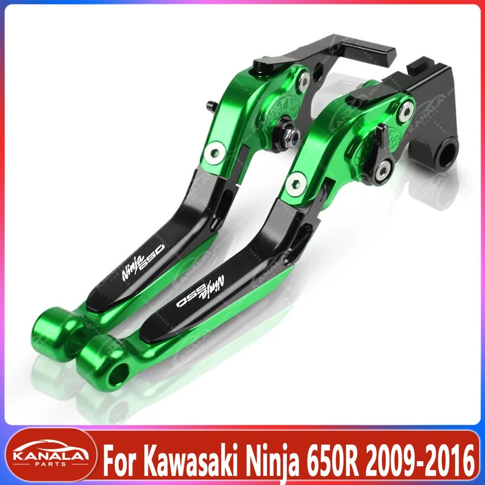1Sets For Kawasaki Ninja 650R 2009-2016 CNC Adjustable Long Brake &Clutch Levers Foto 1 de 1