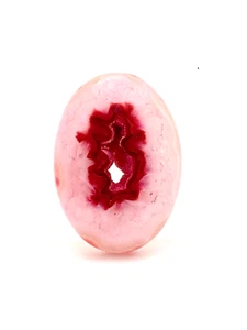 Cabochon Agata Geode Druzy Onice Rosso/Rosa Naturale - 122,30 ct - Foto 1 di 1